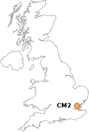 map showing location of CM2