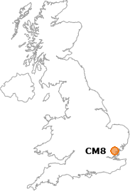 map showing location of CM8