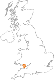 map showing location of Coity, Bridgend