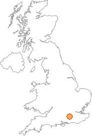 map showing location of Compton, Surrey