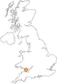 map showing location of Cowbridge, Vale of Glamorgan