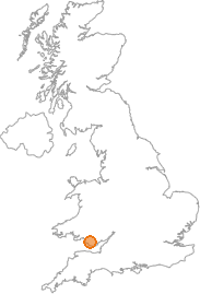 map showing location of Coychurch, Bridgend