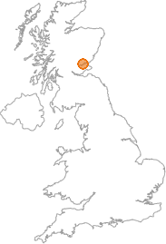 map showing location of Craigdallie, Perth and Kinross