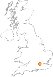 map showing location of Cranbourne, Berkshire