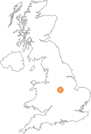 map showing location of Crewton, Derby