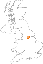 map showing location of Crigglestone, West Yorkshire