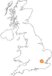 map showing location of Cuffley, Hertfordshire