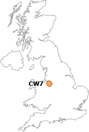 map showing location of CW7