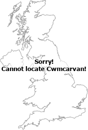 map showing location of Cwmcarvan, Monmouthshire