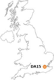 map showing location of DA15