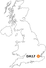 map showing location of DA17