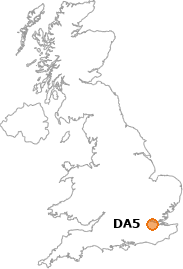 map showing location of DA5
