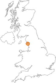map showing location of Dalton-in-Furness, Cumbria