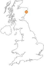map showing location of Danestone, Aberdeen City