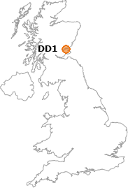 map showing location of DD1