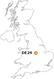 map showing location of DE24