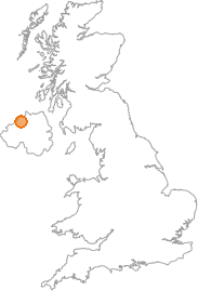 map showing location of Derry, County Londonderry