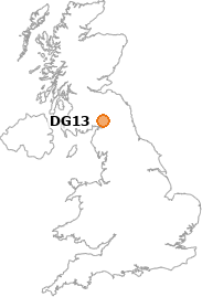 map showing location of DG13