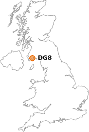 map showing location of DG8
