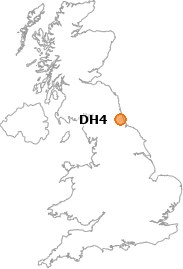 map showing location of DH4