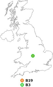 map showing distance between B19 and B3