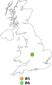 map showing distance between B5 and B6