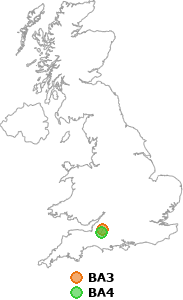 map showing distance between BA3 and BA4