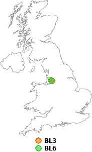 map showing distance between BL3 and BL6