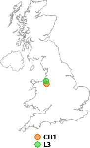 map showing distance between CH1 and L3