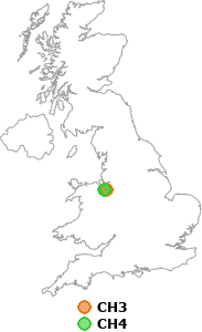 map showing distance between CH3 and CH4