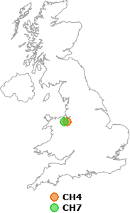 map showing distance between CH4 and CH7