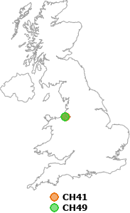 map showing distance between CH41 and CH49