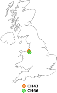 map showing distance between CH43 and CH66