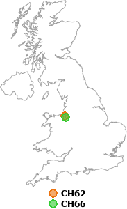 map showing distance between CH62 and CH66