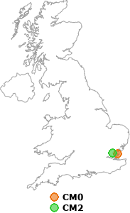 map showing distance between CM0 and CM2