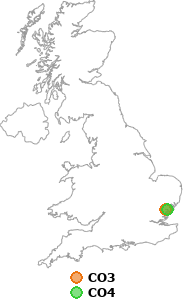 map showing distance between CO3 and CO4