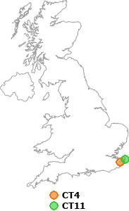 map showing distance between CT4 and CT11