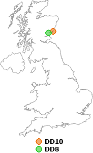 map showing distance between DD10 and DD8