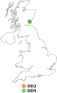 map showing distance between DD2 and DD4