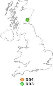 map showing distance between DD4 and DD3