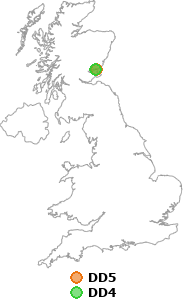 map showing distance between DD5 and DD4