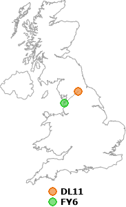 map showing distance between DL11 and FY6
