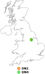 map showing distance between DN1 and DN4