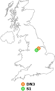 map showing distance between DN3 and S1