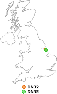 map showing distance between DN32 and DN35