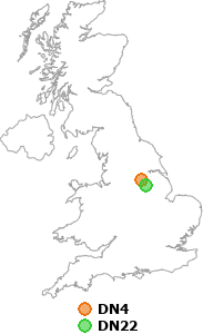 map showing distance between DN4 and DN22
