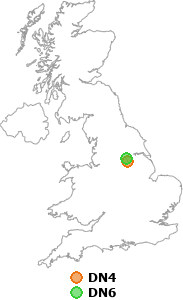 map showing distance between DN4 and DN6