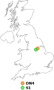 map showing distance between DN4 and S1