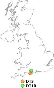 map showing distance between DT3 and DT10