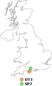 map showing distance between DT3 and SP7